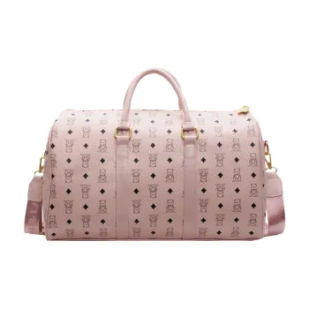 HCXK PU Travel Bag Regular Unisex Pink/Brown/White/White Brown/Black