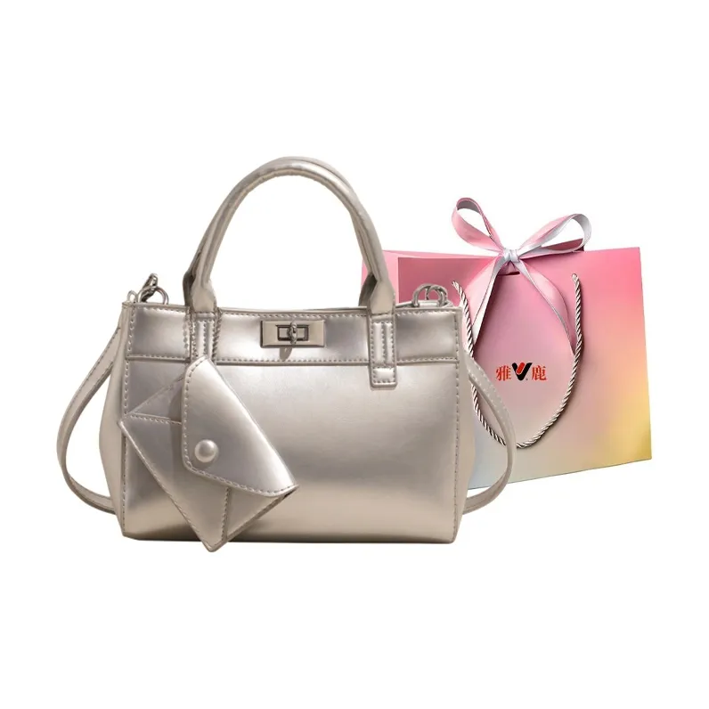 Yalu PU Handbag, Shoulder Bag, Crossbody Bag Regular Women's Black/Pink/Silver/White-9