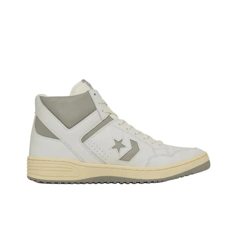 Converse WEAPON VTG Anti Slip Wear Resistant High Top Vintage Basketball Shoes Unisex White Gray-1
