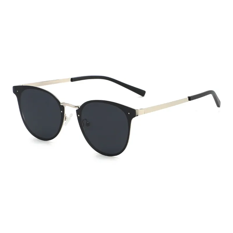 NOME Plastic Metal Oval Sunglasses Unisex-4