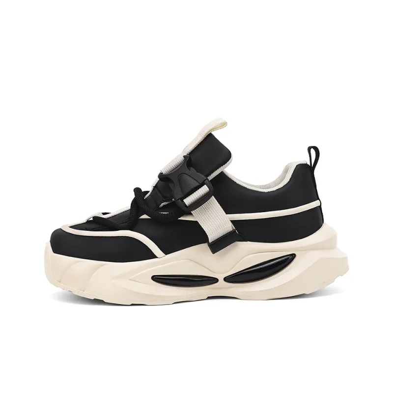 JKEM Cushioned Wear Resistant Height Increasing Low Top Chunky Sneakers Men's-11