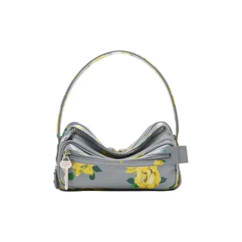 Acne Studios Calfskin Shoulder Bag Women's Gray & Yellow