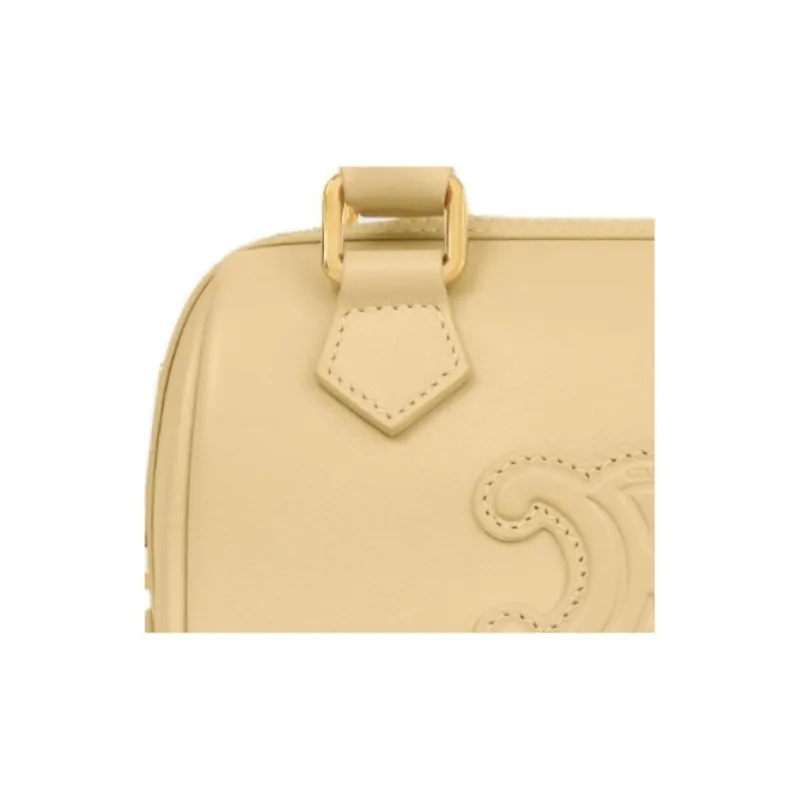 CELINE Calfskin Shoulder Bag, Crossbody Bag, Handbag Mini Women's Spring Yellow-4