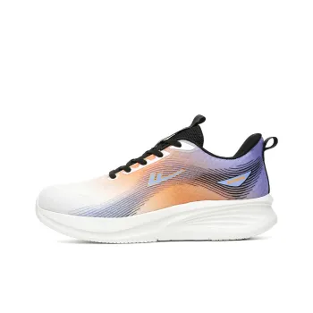Warrior Breathable Lightweight Low Top Casual Training Long Distance Running Shoes Men's White Orange Purple