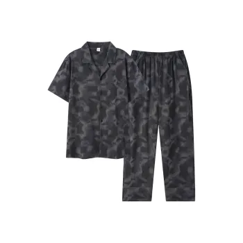 Sha Qian Pajama Set Men's Black