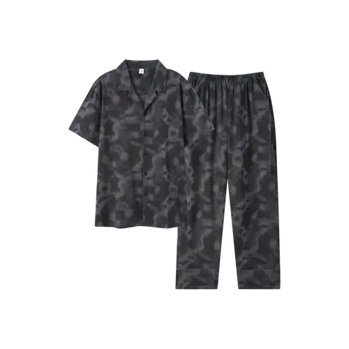 Sha Qian Pajama Set Men's Black
