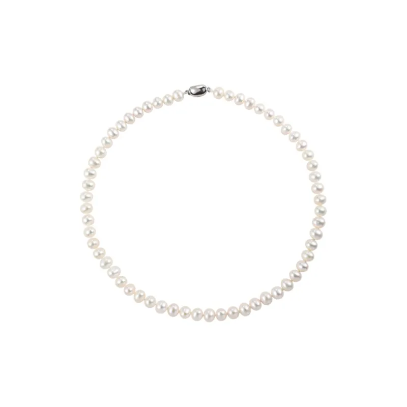 CHOW KING SANG Freshwater Shell Pearl Necklaces Unisex-0