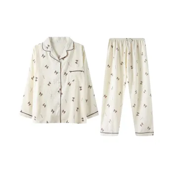 OEING Pajama Set Women's Bowknot White