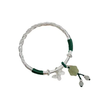Stone Edge Poly 999 Fine Silver Sterling Silver Bracelets Women's