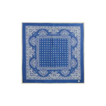 Dunhill Linen Silk Scarves Men's Blue