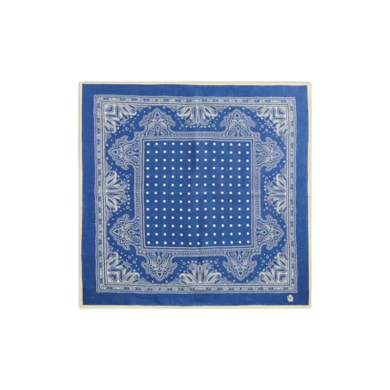 Dunhill Linen Silk Scarves Men's Blue-0