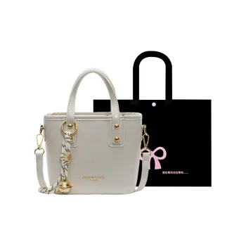 HACIN PU Tote One Shoulder Handbag Women's Black/Green/Beige/Pink