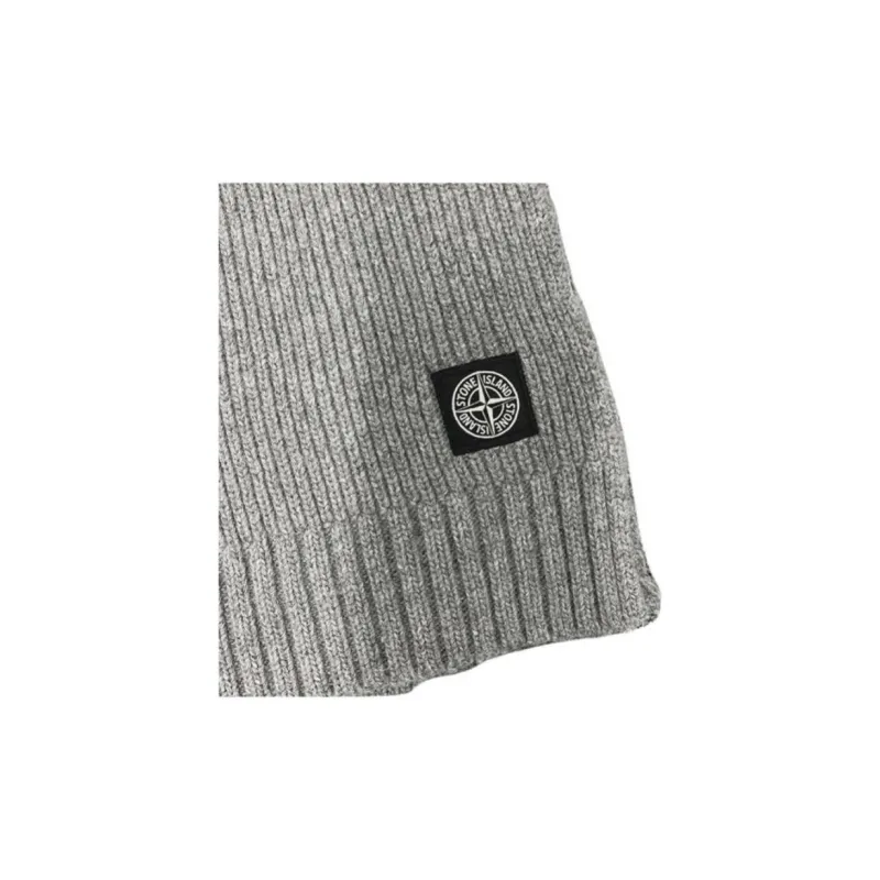 STONE ISLAND Compass Patch Knitted Scarf-1