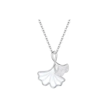 PUTUOSHANWENCHUANG S999 Fine Silver, White Mother Of Pearl Necklaces Women's