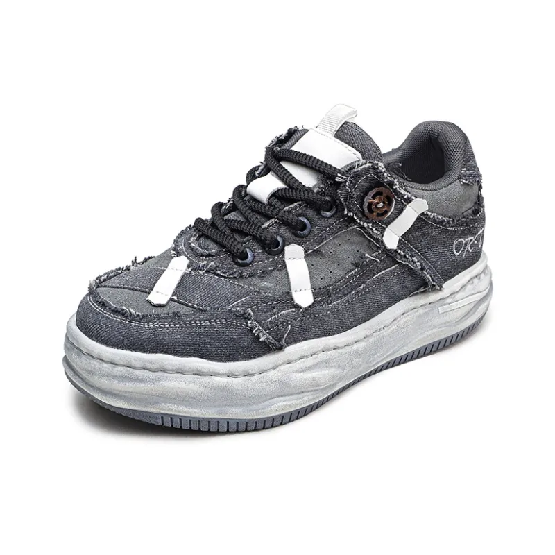 Rummaden Durable Breathable Full Coverage Lightweight Low Top Casual Shoes Men's Gray-1