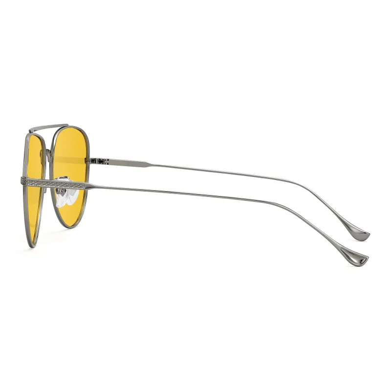 PULAIS Titanium Aviator Sunglasses Unisex-7