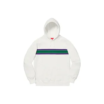 Supreme Chest Stripe Logo Hooded Sweatshirt