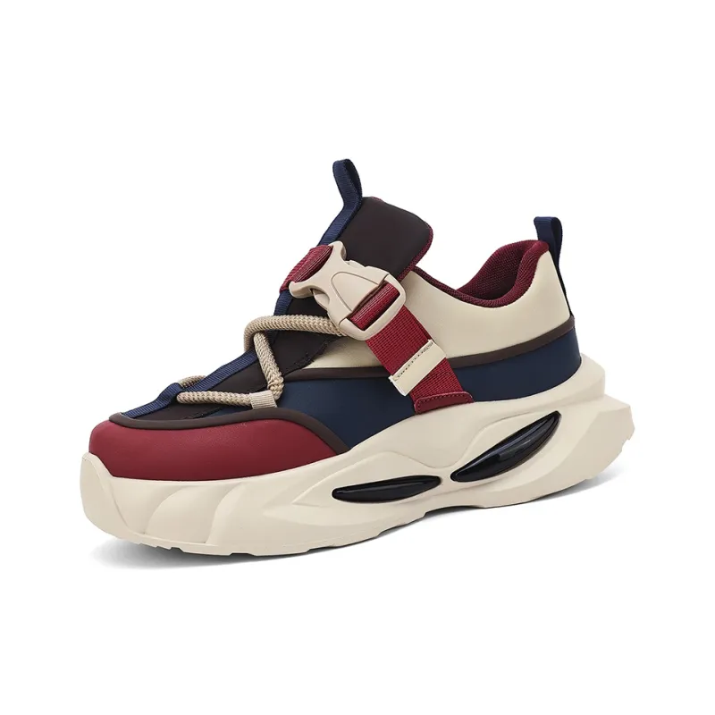 JKEM Cushioned Wear Resistant Height Increasing Low Top Chunky Sneakers Men's-1