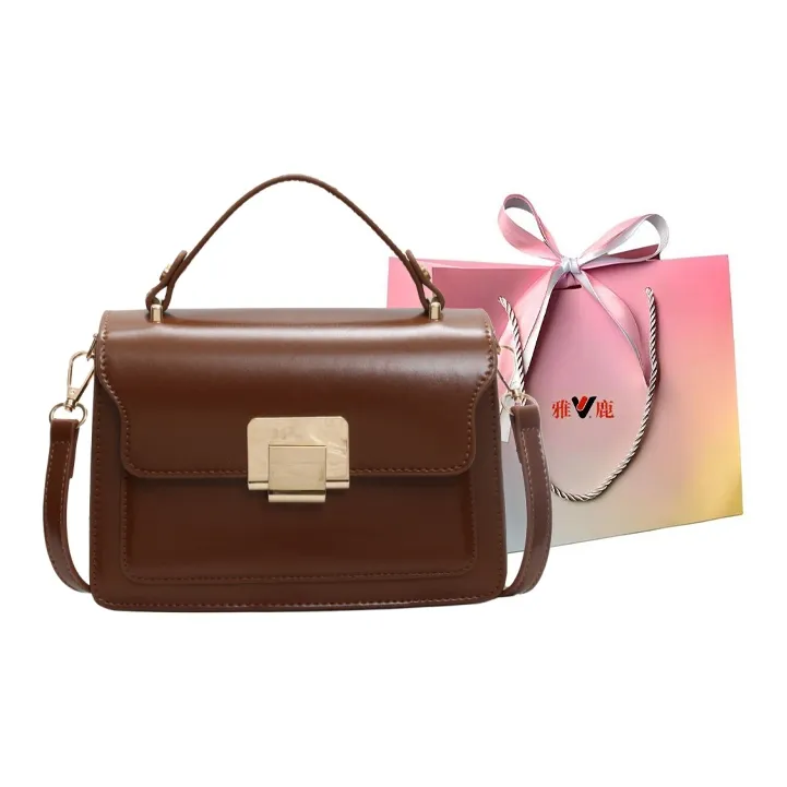 Yalu PU Handbag Women's Black/Ecru/Brown/Blue-14