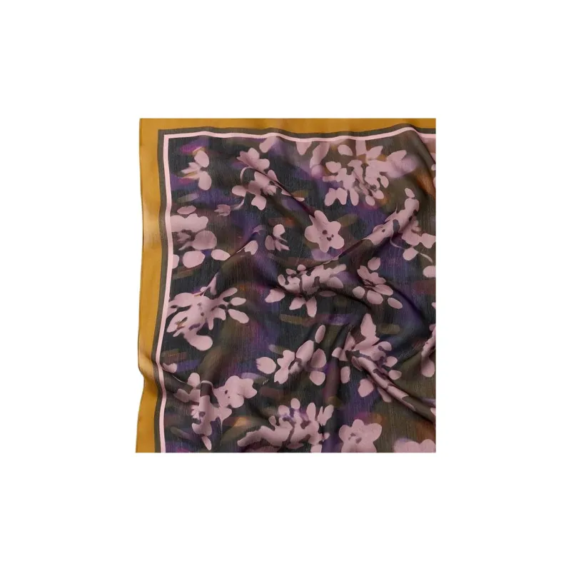 ZARA Silk Scarves Women's Purple-2
