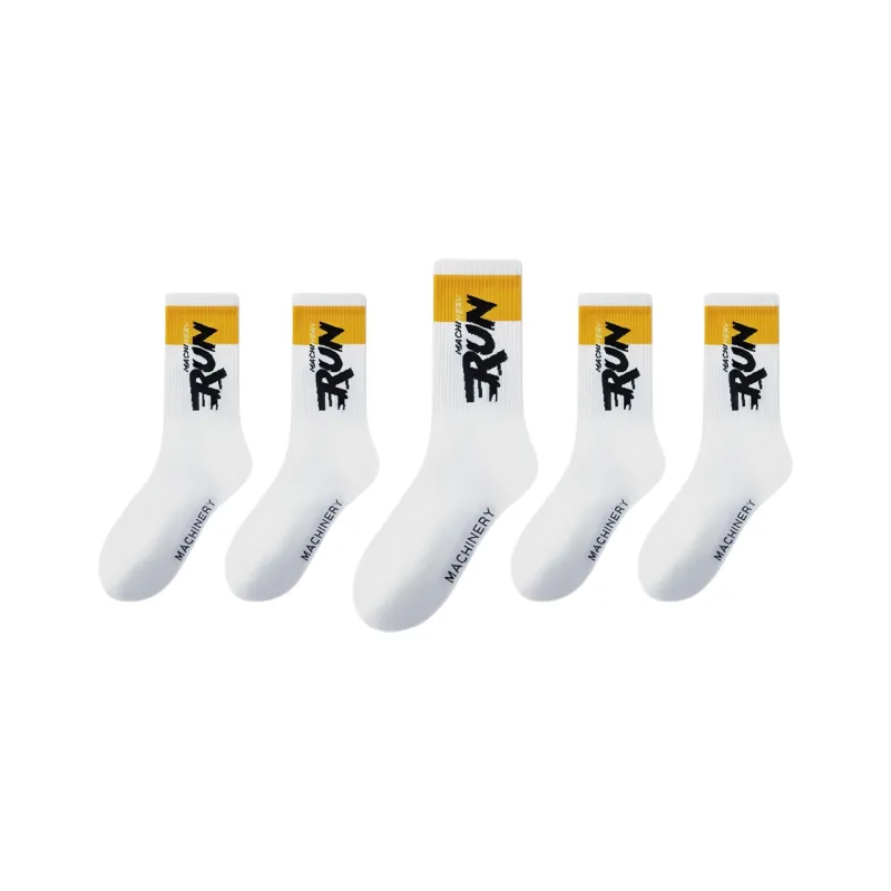 Cotton Gene Mid Calf Socks Men's 5 Pack-0