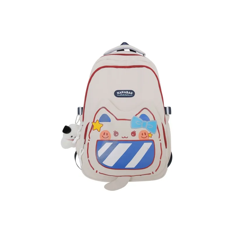 H YXIANG Nylon Backpack Unisex Black/Brown/Purple/White Green/White Red-4