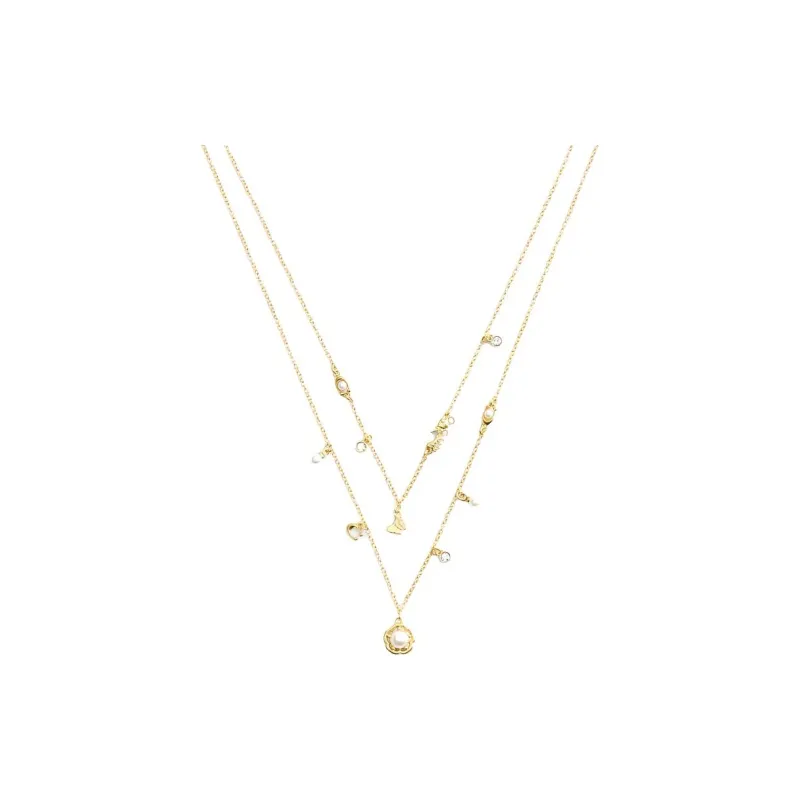 COACH Glass Necklaces Women's Gold-0