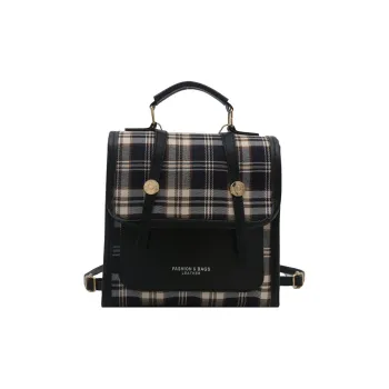 Dusen Kangaroo PU Backpack Regular Women's Black/Coffee