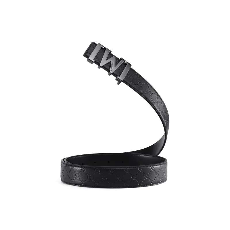 SEPTWOLVES Cow Split Leather Automatic Buckle Belt Men's Width 3.4CM-2