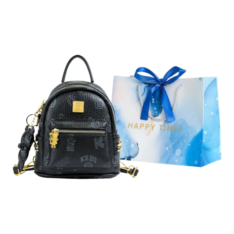ROUNDOT PU Small Bag Retro Backpack Women's Multicolor-2