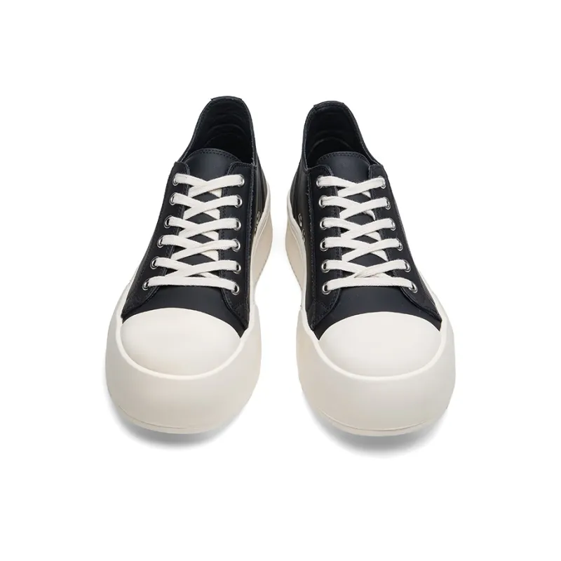 JIETEGONGYANG Low Top Skateboard Shoes Men's Black-4