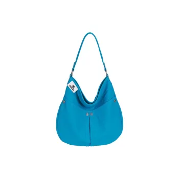 Kikawa Card Synthetic Leather Hobo Bag, Crossbody Bag, Shoulder Bag Medium Size Women's Blue