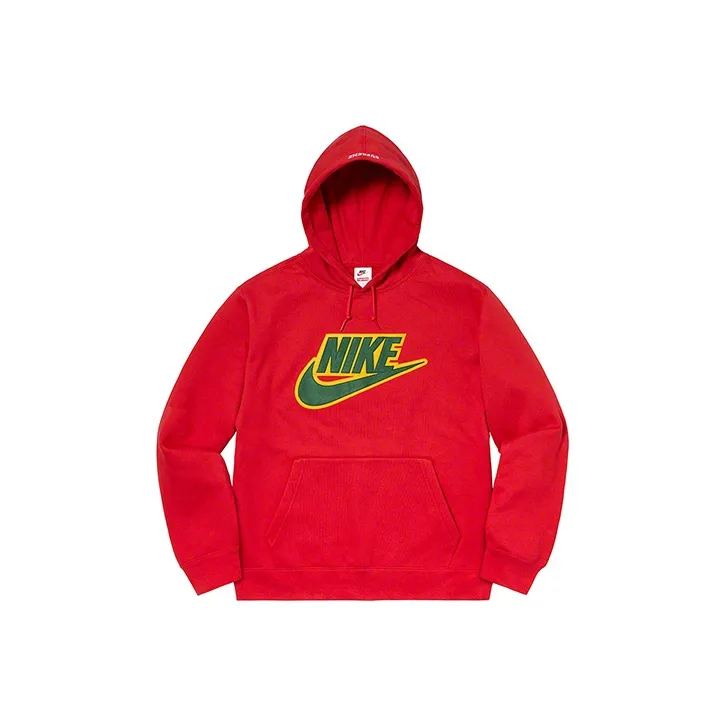 Supreme X Nike Leather Appliqué Hooded Sweatshirt-0