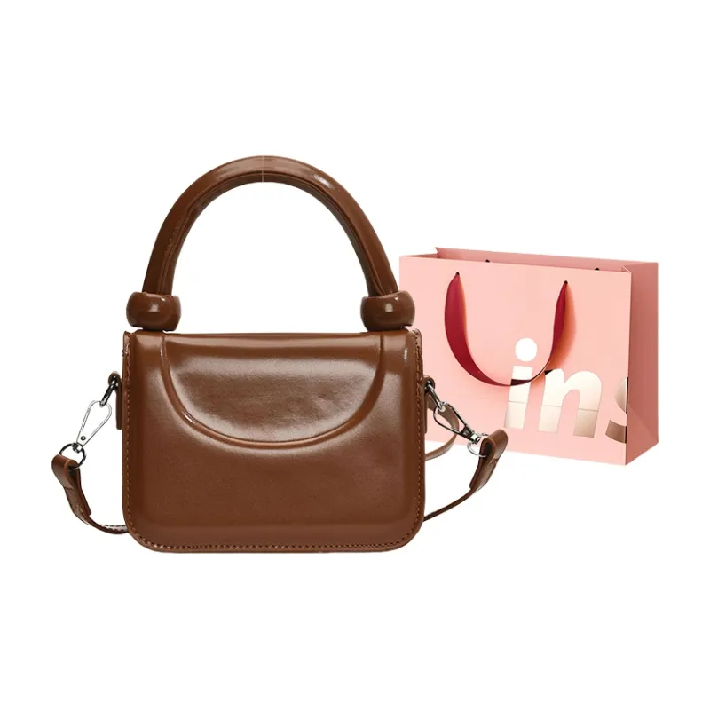 WHEELY BABY+ PU Shoulder Bag Crossbody Bag Handbag Small Square Bag Regular Women's White/Black/Silver/Red/Brown-19