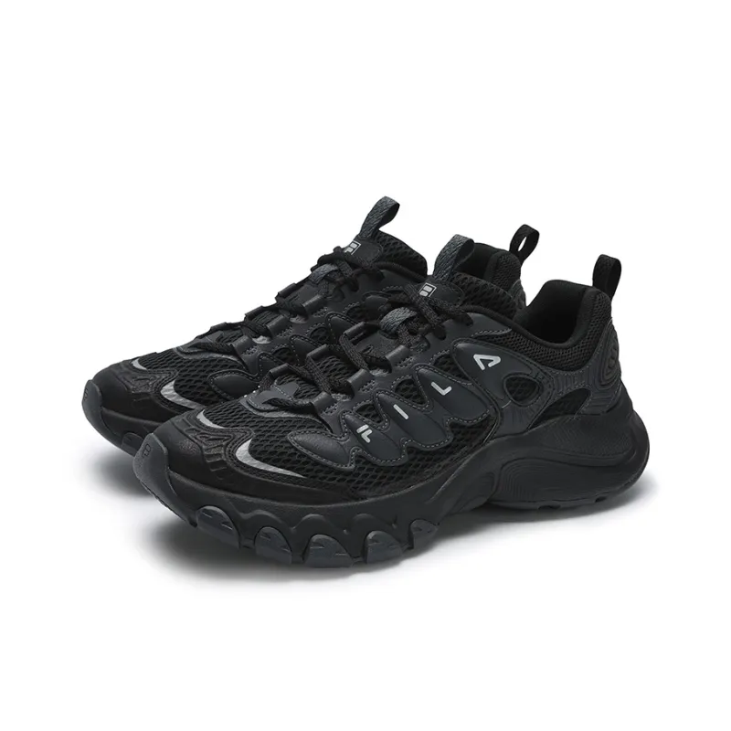 FILA TRUFFLE Coverage Support Abrasion Resistant Breathable Slip Resistant Low Top Running Shoes Men's Black Gray-1