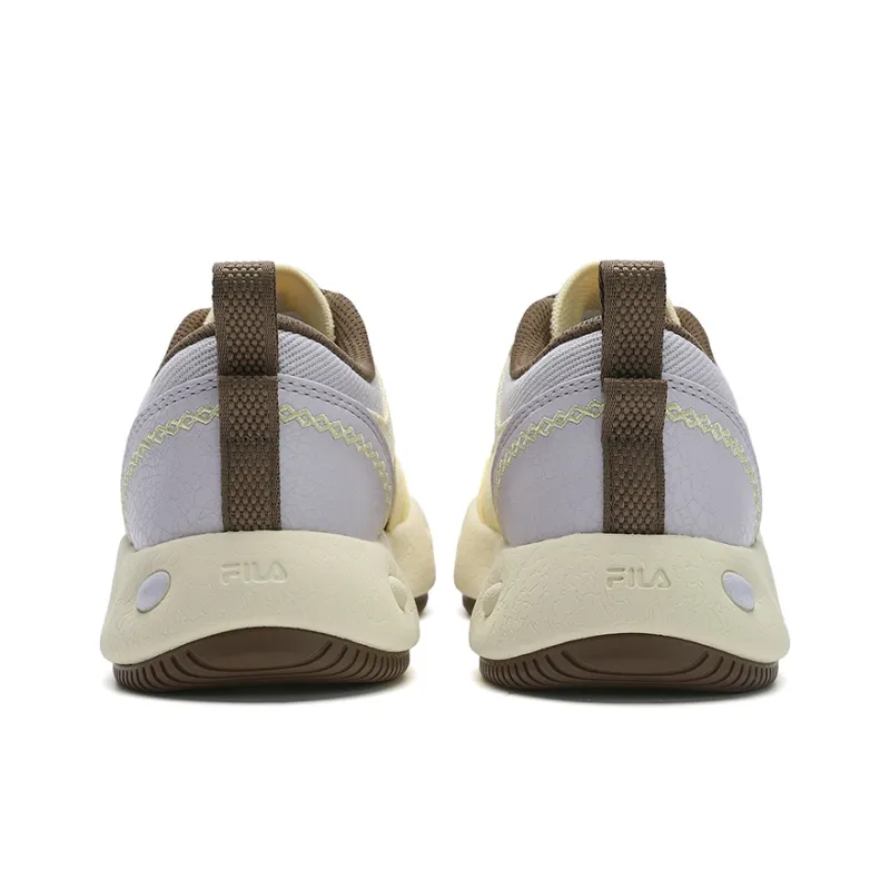 FILA COOKIES EC Cookie Shoes Lightweight Low Top Canvas Shoes Women's Custard Purple-3