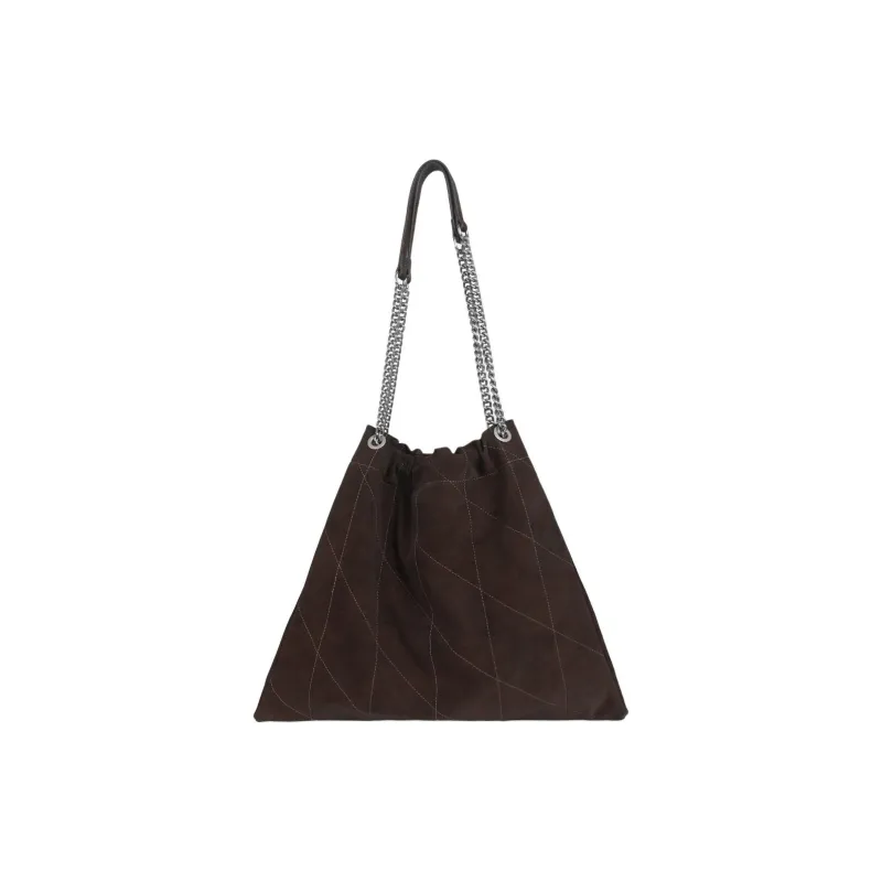 Kikawa Card Synthetic Leather Tote Bag, Shopping Bag, Shoulder Bag Large Size Women's Caramel Brown-4