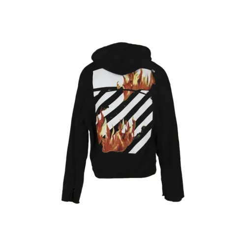 OFF WHITE Diag Fire Back Zip Sweatshirt