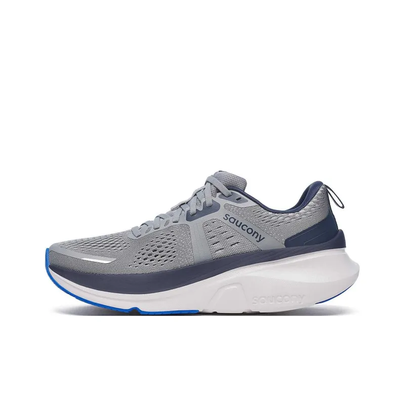 Saucony Cushioning, Breathable, Supportive Low Top Running Shoes Men's Gray-1