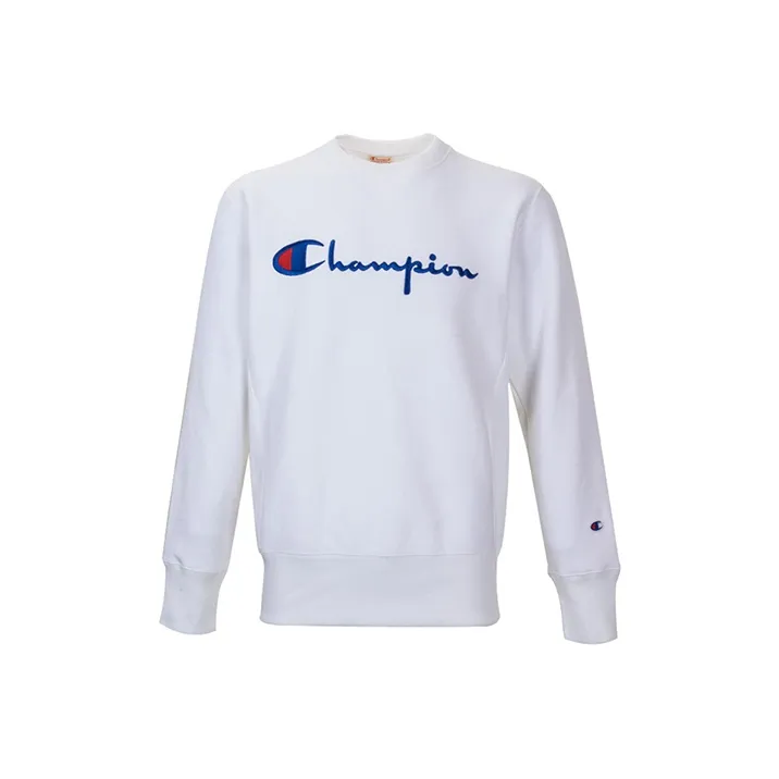 Champion Crew Neck Regular Sweatshirt Men's White-0