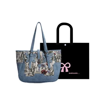 HACIN Artificial Leather Handbag Regular Women's Blue