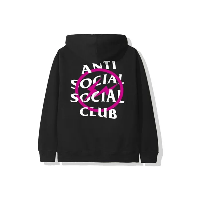 ANTI SOCIAL SOCIAL CLUB X Fragment Pink Bolt Hoodie FW19-0