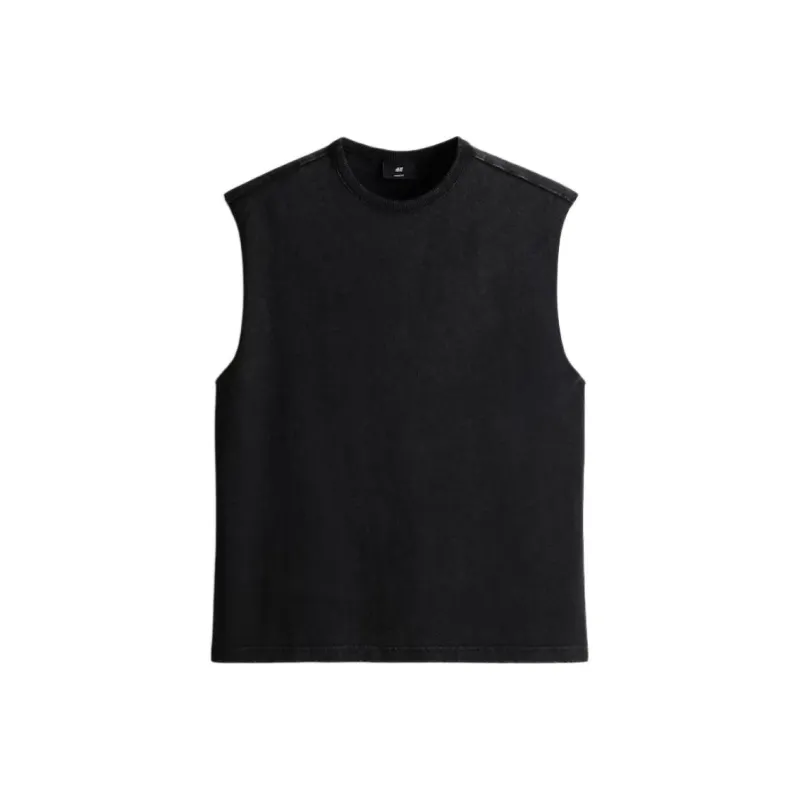 H&M Tank Tops Men Black-0