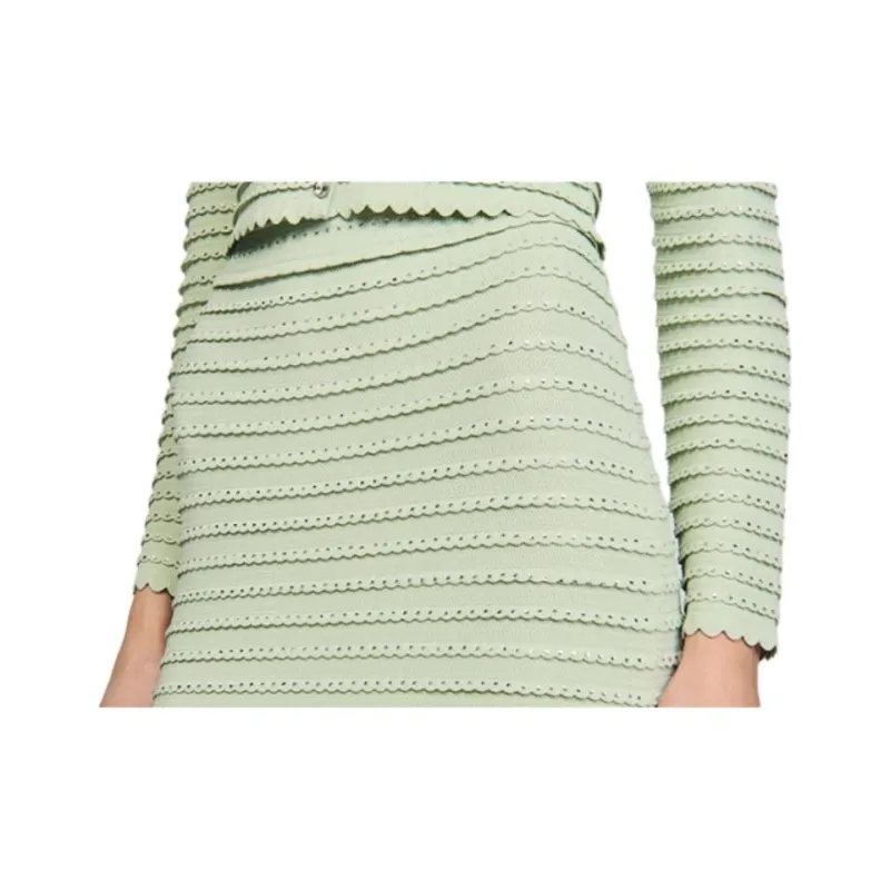 Sandro Crystal embellished Knitted Skirt-3