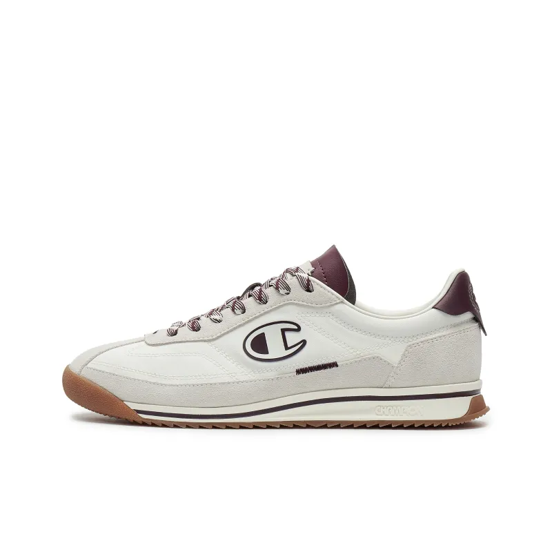 Champion Low Top Running Shoes Men's Milk White/Burgundy-0