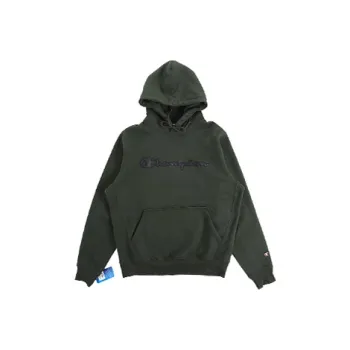 Champion Hooded Regular Sweatshirt US Version Unisex Green