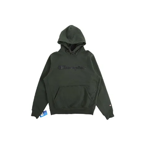 Champion Hooded Regular Sweatshirt US Version Unisex Green-0