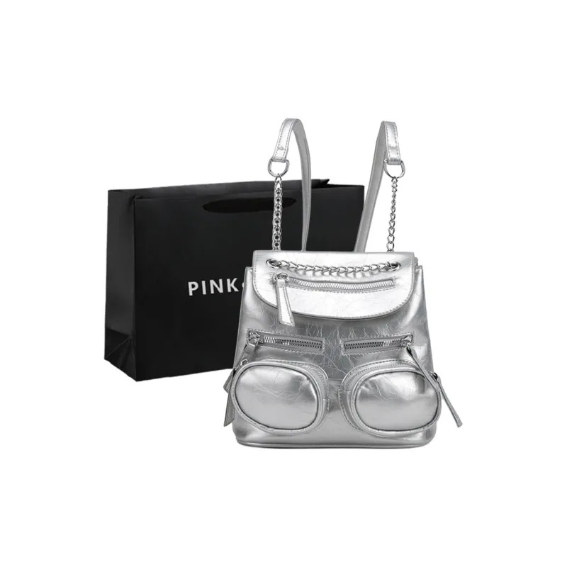 PINK·LAND PU Backpack Women's Multicolor-12