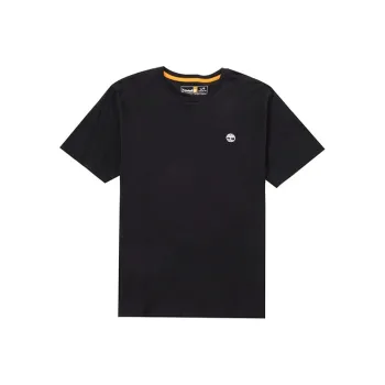 Timberland Drop Shoulder Sleeve T Shirt Men's Black