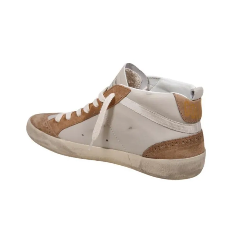 Golden Goose Mid Star Mid Top Skateboard Shoes Women's Brown-3